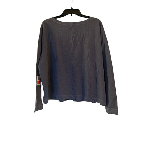 NWT Old Navy Dark Slate Blue Henley Style T Shirt Long Sleeve Size 2X - Picture 2 of 6